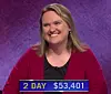 Emily Sands, today's Jeopardy! winner (for the April 30, 2021 game.)