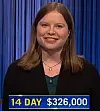Adriana Harmeyer, today's Jeopardy! winner (for the June 17, 2024 game.)