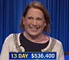 Amy Schneider, today's Jeopardy! winner (for the December 3, 2021 game.)