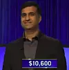 Suresh Krishnan, today's Jeopardy! winner (for the June 6, 2023 game.)