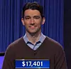 Carter Lockwood, today's Jeopardy! winner (for the February 18, 2022 game.)