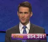 E.J. Wolborsky, tonight's Jeopardy! winner (for the June 13, 2019 game.)