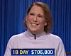 Amy Schneider, today's Jeopardy! winner (for the December 24, 2021 game.)