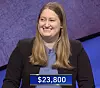Juliet Mayer, today's Jeopardy! winner (for the May 7, 2021 game.)