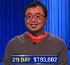 Jamie Ding, today's Jeopardy! winner (for the April 22, 2026 game.)