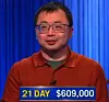 Jamie Ding, today's Jeopardy! winner (for the April 10, 2026 game.)