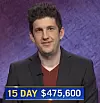 Matt Amodio, today's Jeopardy! winner (for the August 10, 2021 game.)