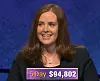 Karen Farrell, today's Jeopardy! winner (for the January 1, 2020 game.)