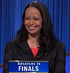 Alisa Hove, today's Jeopardy! winner (for the December 14, 2021 game.)
