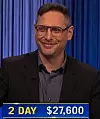Will Weiss, today's Jeopardy! winner (for the September 11, 2024 game.)