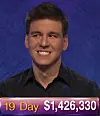 James Holzhauer, today's Jeopardy! winner (for the April 30, 2019 game.)