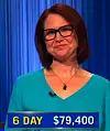 Laura Faddah, today's Jeopardy! winner (for the December 26, 2024 game.)