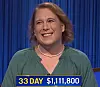 Amy Schneider, today's Jeopardy! winner (for the January 14, 2022 game.)