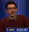 Isaac Hirsch, today's Jeopardy! winner (for the July 9, 2024 game.)