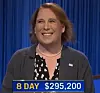 Amy Schneider, today's Jeopardy! winner (for the November 26, 2021 game.)