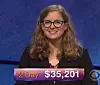 Emily Milan, today's Jeopardy! winner (for the March 29, 2018 game.)