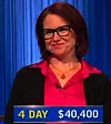 Laura Faddah, today's Jeopardy! winner (for the May 16-17, 2026 game.)
