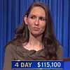 Jackie Kelly, today's Jeopardy! winner (for the March 30, 2022 game.)