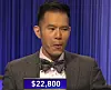 Yungsheng Wang, today's Jeopardy! winner (for the July 4, 2022 game.)
