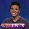 James Holzhauer, today's Jeopardy! winner (for the May 23, 2019 game.)