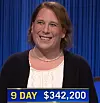 Amy Schneider, today's Jeopardy! winner (for the November 29, 2021 game.)