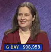 Courtney Shah, today's Jeopardy! winner (for the July 5, 2021 game.)