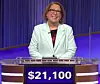 Amy Schneider, today's Jeopardy! winner (for the November 15, 2022 game.)