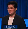Alex Gordon, today's Jeopardy! winner (for the July 6, 2023 game.)