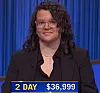 Emma Saltzberg, today's Jeopardy! winner (for the February 3, 2022 game.)